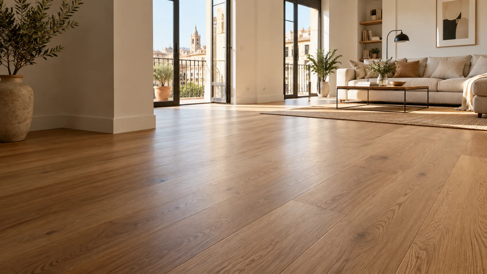 Imagen ilustrativa de un suelo de parquet instalado